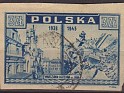 Poland - 1945 - Landscape - 3 ZT - Blue - Polonia, Landscape - Scott 375 - View Warszawa 1939-1945 - 0